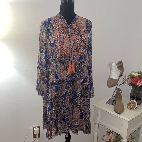 Vintage Miss June Navy and Coral Dress - Picture 1 of 11